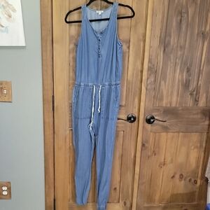 Blue Sleeveless Jumpsuit